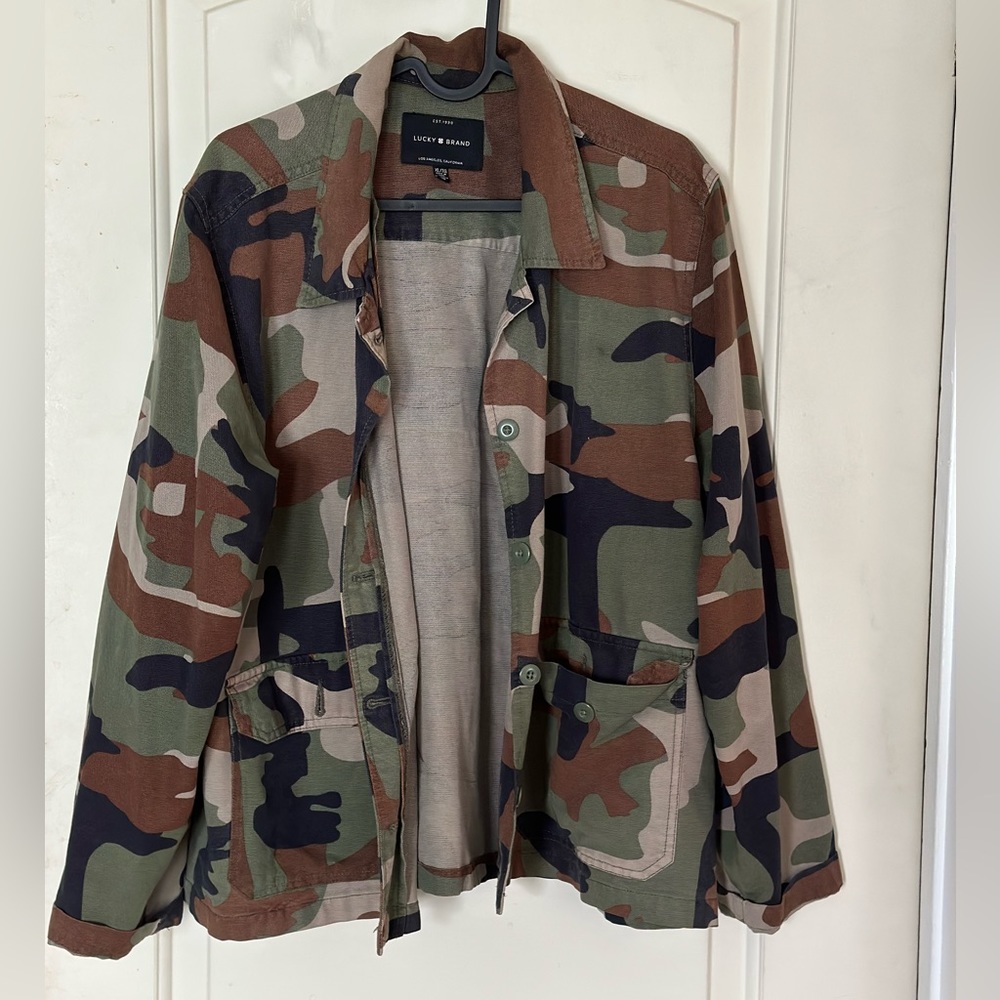 Lucky Brand Army Fatigue Utility Jacket XL Xtra-Large